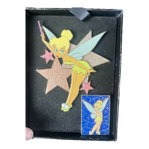 Disney Tinkerbell Jumbo Large Stars Glitter Sparkle Pin and Trading Pin